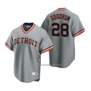 Camiseta Beisbol Hombre Detroit Tigers Niko Goodrum Cooperstown Collection Road Gris