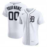 Camiseta Beisbol Hombre Detroit Tigers Primera Personalizada Blanco