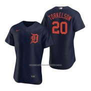 Camiseta Beisbol Hombre Detroit Tigers Spencer Torkelson Alterno Autentico Azul