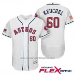 Camiseta Beisbol Hombre Houston Astros 2017 Estrellas y Rayas Dallas Keuchel Blanco Flex Base