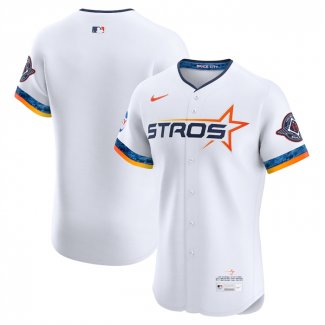 Camiseta Beisbol Hombre Houston Astros 2025 City Connect Elite Blanco