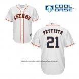 Camiseta Beisbol Hombre Houston Astros Andy Pettitte 21 Blanco Primera Cool Base