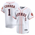 Camiseta Beisbol Hombre Houston Astros Carlos Correa Primera Limited Blanco