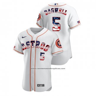 Camiseta Beisbol Hombre Houston Astros Jeff Bagwell 2020 Stars & Stripes 4th of July Blanco