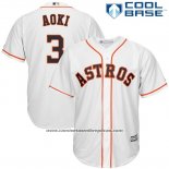 Camiseta Beisbol Hombre Houston Astros Norichika Aoki Blanco Cool Base