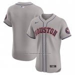 Camiseta Beisbol Hombre Houston Astros Road Vapor Premier Elite Patch Gris