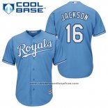Camiseta Beisbol Hombre Kansas City Royals Bo Jackson 16 Powder Azul Alterno Cool Base