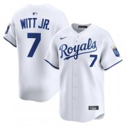 Camiseta Beisbol Hombre Kansas City Royals Bobby Witt Jr Alterno Limited Blanco