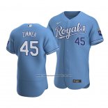 Camiseta Beisbol Hombre Kansas City Royals Kyle Zimmer Alterno Autentico Azul2