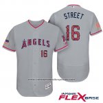 Camiseta Beisbol Hombre Los Angeles Angels 2017 Estrellas y Rayas Huston Street Gris Flex Base Camiseta Beisbol Hombre Los Angeles Angels 2017 Estrellas y Rayas Huston Street Gris Flex Base