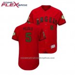 Camiseta Beisbol Hombre Los Angeles Angels Albert Pujols 2018 Dia de los Caidos Flex Base Scarlet