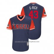 Camiseta Beisbol Hombre Los Angeles Angels Garrett Richards 2018 LLWS Players Weekend G Rich Azul