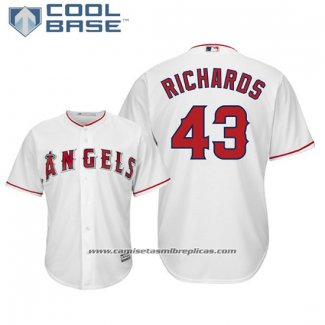 Camiseta Beisbol Hombre Los Angeles Angels Garrett Richards Cool Base Blanco