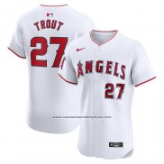 Camiseta Beisbol Hombre Los Angeles Angels Mike Trout Primera Elite Blanco