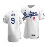 Camiseta Beisbol Hombre Los Angeles Dodgers Gavin Lux 2020 Autentico Primera Blanco