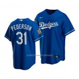 Camiseta Beisbol Hombre Los Angeles Dodgers Joc Pederson 2020 Replica Alterno Azul