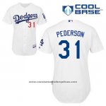 Camiseta Beisbol Hombre Los Angeles Dodgers Joc Pederson 31 Blanco Primera Cool Base