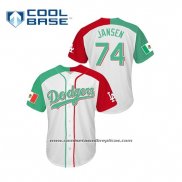 Camiseta Beisbol Hombre Los Angeles Dodgers Kenley Jansen Mexican Heritage Night Cool Base Blanco