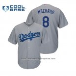 Camiseta Beisbol Hombre Los Angeles Dodgers Manny Machado Cool Base Road Gris