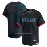 Camiseta Beisbol Hombre Miami Marlins 2025 City Connect Limited Negro