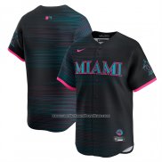 Camiseta Beisbol Hombre Miami Marlins 2025 City Connect Limited Negro