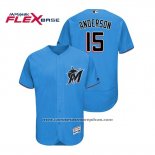 Camiseta Beisbol Hombre Miami Marlins Brian Anderson Flex Base Autentico Collection Alterno 2019 Azul