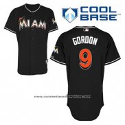 Camiseta Beisbol Hombre Miami Marlins Dee Gordon 9 Negro Alterno Cool Base