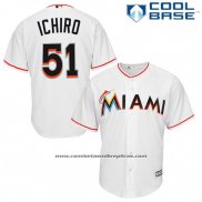 Camiseta Beisbol Hombre Miami Marlins Ichiro Suzuki Primera Cool Base Blanco