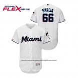 Camiseta Beisbol Hombre Miami Marlins Jarlin Garcia 150th Aniversario Patch 2019 Flex Base Blanco