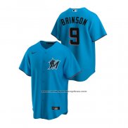 Camiseta Beisbol Hombre Miami Marlins Lewis Brinson Replica Alterno Azul