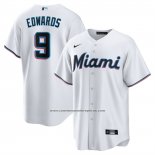 Camiseta Beisbol Hombre Miami Marlins Xavier Edwards Primera Replica Blanco