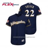 Camiseta Beisbol Hombre Milwaukee Brewers Christian Yelich Flex Base Entrenamiento de Primavera 2019 Azul