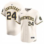 Camiseta Beisbol Hombre Milwaukee Brewers William Contreras Alterno Limited Crema