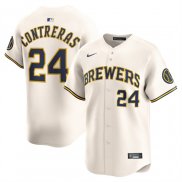 Camiseta Beisbol Hombre Milwaukee Brewers William Contreras Alterno Limited Crema