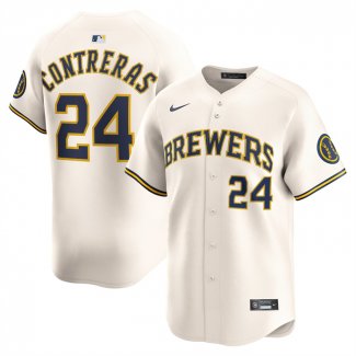 Camiseta Beisbol Hombre Milwaukee Brewers William Contreras Alterno Limited Crema