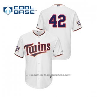 Camiseta Beisbol Hombre Minnesota Twins 2019 Jackie Robinson Day Cool Base Blanco