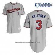 Camiseta Beisbol Hombre Minnesota Twins Harmon Killebrew 3 Gris Cool Base