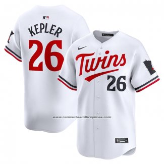 Camiseta Beisbol Hombre Minnesota Twins Max Kepler Primera Limited Blanco