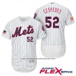 Camiseta Beisbol Hombre New York Mets 2017 Estrellas y Rayas Yoenis Cespedes Blanco Flex Base