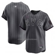 Camiseta Beisbol Hombre New York Mets 2024 City Connect Limited Grafito