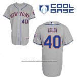 Camiseta Beisbol Hombre New York Mets Bartolo Colon 40 Gris Cool Base