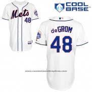 Camiseta Beisbol Hombre New York Mets Jacob Degrom 48 Blanco Alterno Cool Base