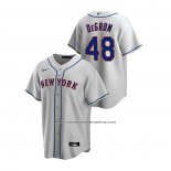 Camiseta Beisbol Hombre New York Mets Jacob Degrom Replica Road Gris