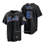 Camiseta Beisbol Hombre New York Mets Jeff Mcneil Replica Negro