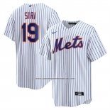 Camiseta Beisbol Hombre New York Mets Jose Siri Primera Replica Blanco