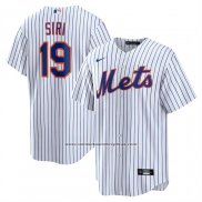 Camiseta Beisbol Hombre New York Mets Jose Siri Primera Replica Blanco