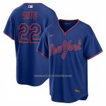 Camiseta Beisbol Hombre New York Mets Juan Soto Alterno Replica Azul