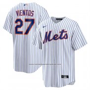 Camiseta Beisbol Hombre New York Mets Mark Vientos Primera Replica Blanco