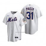 Camiseta Beisbol Hombre New York Mets Mike Piazza Replica Blanco