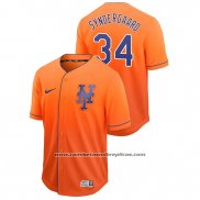 Camiseta Beisbol Hombre New York Mets Noah Syndergaard Fade Autentico Naranja